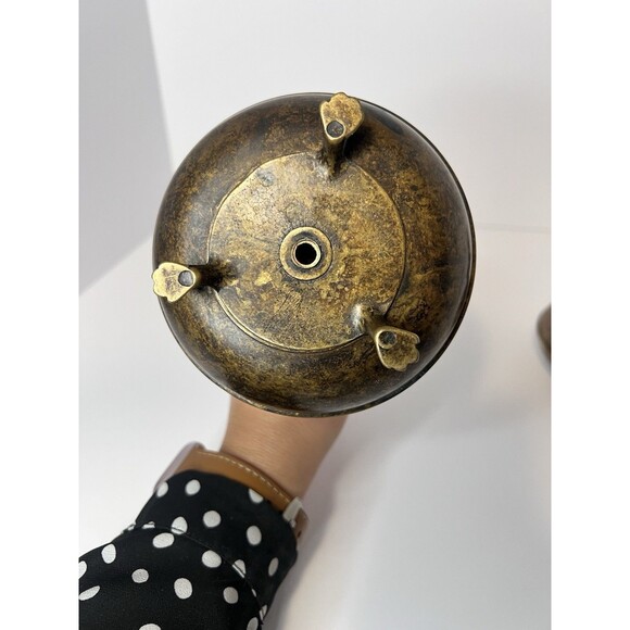 VTG Brass Chamber‎ candlestick holders, Footed candle holders colonial revival - Picture 8 of 15